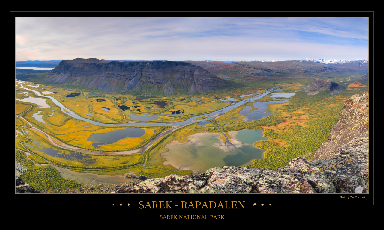 Blick vom Skierffe hinab ins Rapadalen